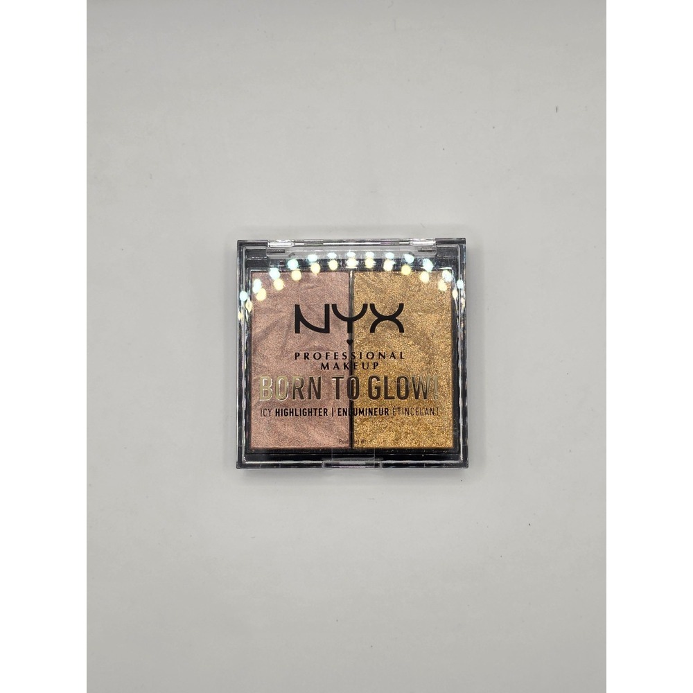 NYX Professional Born To Glow Icy Highlighter Duo Rock Candy &‎ Golden Cuffs